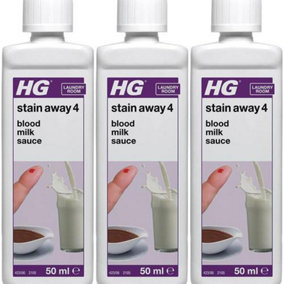 HG Stain Away 4, Removes Blood, Milk & Sauce Stains, 50ml    (423005106) (Pack of 3)