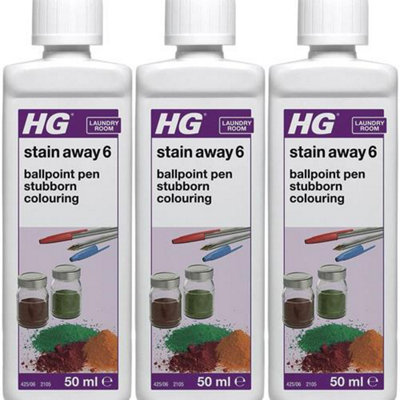 HG Stain Away 6, Removes Ballpoint Pen Ink, Stubborn Food & Colouring