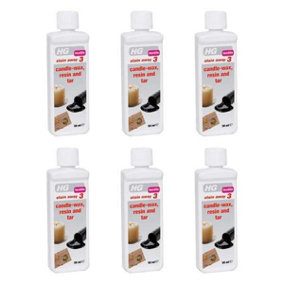 HG Stain Away No. 3 Textile Removes Candle Wax, Resin, Tar Stains & More 50ML - Pack of 6