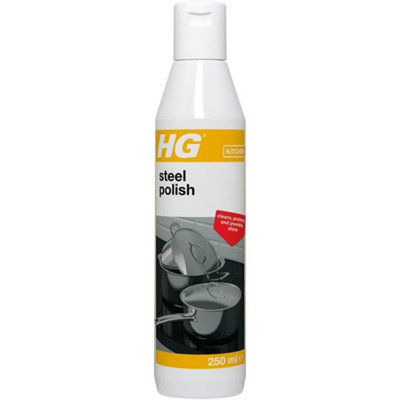 HG Steel Polish, Fast Acting Stainless Steel 3-in-1 Cleaner, 250ml (Pack of 3)