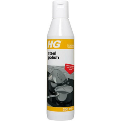 HG Steel Polish, Fast Acting Stainless Steel 3-in-1 Cleaner, 250ml