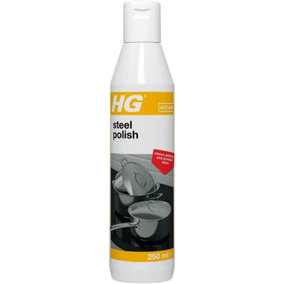 HG Steel Polish, Fast Acting Stainless Steel 3-in-1 Cleaner, 250ml