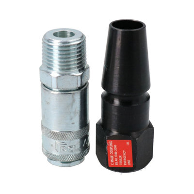 HGV Red Line C Coupling to PCL Coupler Fitting 1/2
