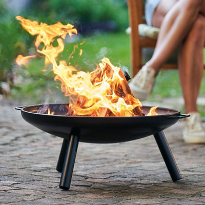 HI-GEAR Vega Fire Pit Pan with Stainless Steel Construction, Outdoor ...