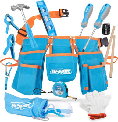 Hi-Spec 16 Piece Childrens Tool Kit with Kids Tool Belt