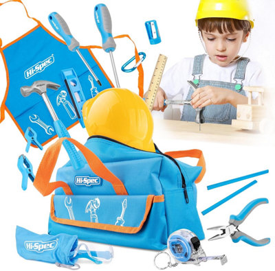 Hi-Spec 18 Piece Kids Tool Kit with Blue Tool Bag