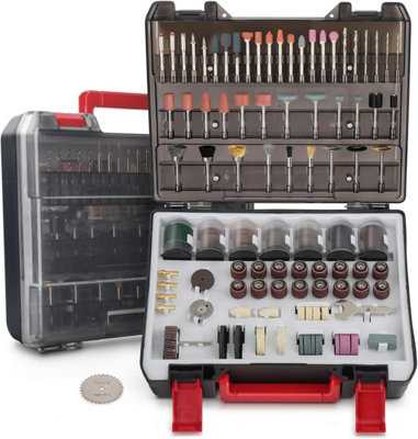 Hi-Spec 305pc Rotary Tool Accessories Set. Dremel Compatible 1/8" 3.2mm Collets, Sanding, Cutting, Polishing, Drilling Bits & More
