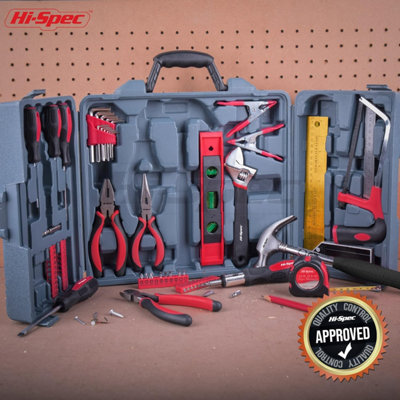 Hi-Spec 71pc Home & Office DIY Tool Kit Set. Complete Household