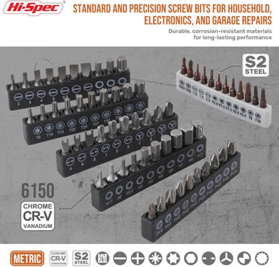 Hi-Spec 79pc Multi Screw Driver Bit Set and 1/4 inch Socket Set with Handles