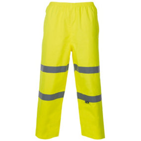 Hi-Vis Breathable Trouser - Yellow-300D- EN471 - Medium CLASS 3