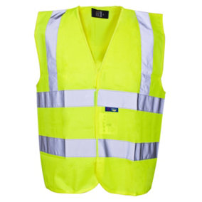 Hi-Vis Builders Short Vest Yellow 2B&B EN471/2 - S