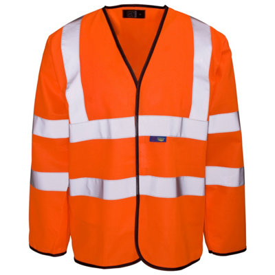 Hi-Vis Long Sleeve Vest Ora/Bla C3 Std 3XL