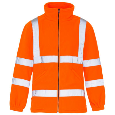 Hi Vis Micro Fleece Orange 300gsm Std Tape EN471-3 XXL