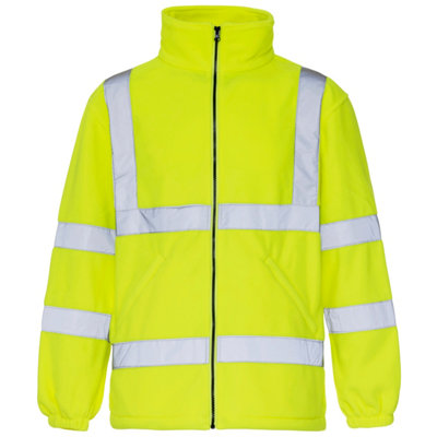 Hi Vis Micro Fleece Yellow 300gsm Std Tape EN471-3 XXL