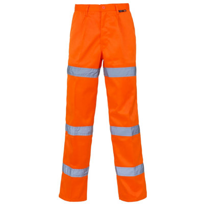 Hi-Vis Orange P C Trouser 3 Band Long - W44