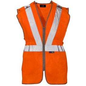 Hi-Vis Orange Tricot Tracker Vest --LONG-- - EN471 - 2XL