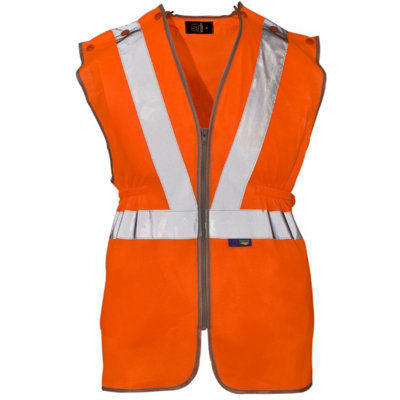 Hi-Vis Orange Tricot Tracker Vest --LONG-- - EN471 - 4XL