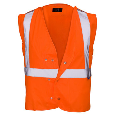 Hi-Vis Orange Tricot Tracker Vest --MIDI-- - 2XL