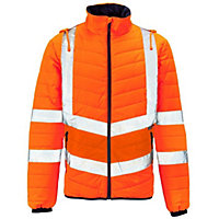 Hi-Vis Puffer Jacket Orange - M