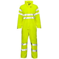 Hi-Vis stormflex PU coverall Breathable with Std tape Yellow- 4XL