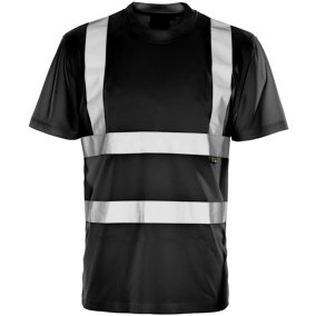 Hi-Vis T Shirt Black/Black BirdEye - XL
