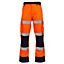 Hi Vis Two Tone 3 Band Combat Trousers - Orange/ Navy - Short 46W
