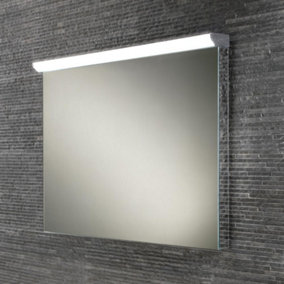 Hib Fleur Landscape mirror with steam free & LED top illumination with mirrored sides