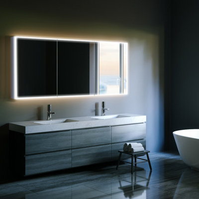 HiB - Qubic Mirror Cabinet - 700(H) x 1200(W) Qubic 120 Price Comparisons | Compare The Build