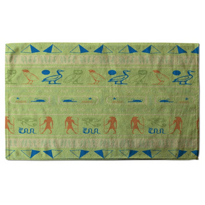 Hieroglyphic egyptian language symbols (Bath Towel) / Default Title