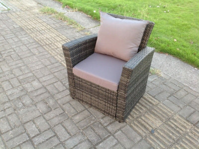 Wicker high deals back patio chair