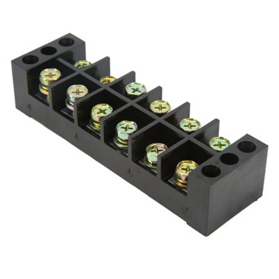 High-Current Terminal Strip Block for Easy Ground Wiring-600V,60A,6 Positions