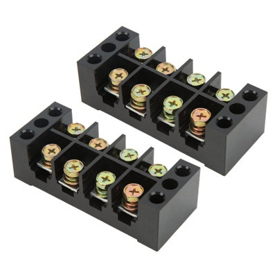 High-Current Terminal Strip Block for Easy Wiring: 600V,60A,4 Positions Ground Circuit