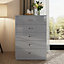 High Gloss Grey 5 Drawer Chest Of Drawers