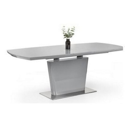 High Gloss Grey Table & 6 Luxe Grey Chairs
