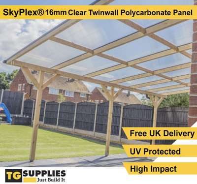 High Impact AntiFog 16mm Clear Polycarbonate Sheet SkyPlex - UV ...