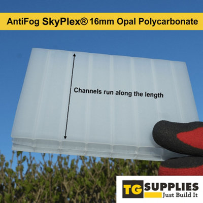 High Impact AntiFog 16mm Opal Polycarbonate Sheet SkyPlex - UV ...