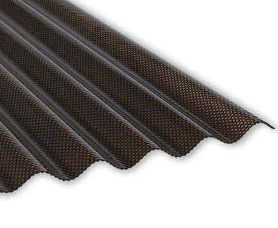 High Impact Bronze Stormproof Suntuf BEEHIVE Corrugated Polycarbonate Roofing Sheets 2000mm