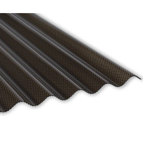 High Impact Bronze Stormproof Suntuf BEEHIVE Corrugated Polycarbonate Roofing Sheets 2000mm