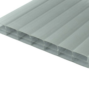 High Impact Heatguard SkyGlaze 16mm Cosmic Grey Polycarbonate Roofing Sheet Panel - 1000x2000mm