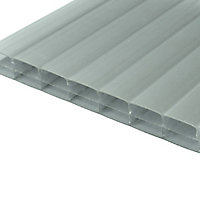 High Impact Heatguard SkyGlaze 16mm Cosmic Grey Polycarbonate Roofing Sheet Panel - 2100x2500mm