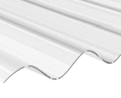 High Impact SUNTUF Strong Clear Stormproof Corrugated Polycarbonate Roofing Sheets 2000mm