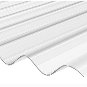 High Impact SUNTUF Strong Clear Stormproof Corrugated Polycarbonate Roofing Sheets 2500mm