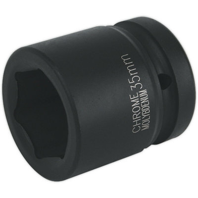 High-Performance 35mm Forged Impact Socket - 1 Inch Square Drive for Chromoly Impact Wrenches