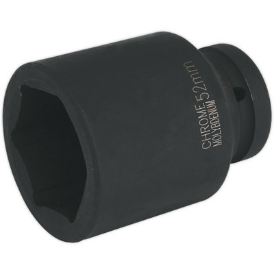 High-Performance 52mm Deep Impact Socket - 1 Inch Square Drive in Chromoly Steel