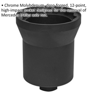 High-Performance 95mm Axle Nut Socket for Mercedes - 12 Point 36mm Hex ...