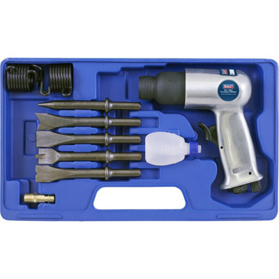 High-Performance Medium Stroke Air Hammer and Chisel Kit with Storage Case