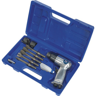 High-Performance Medium Stroke Air Hammer and Chisel Kit with Storage Case