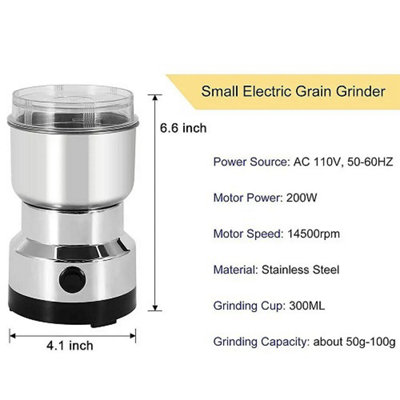 High-Power Electric Grinder for Nuts, Spices and Grains