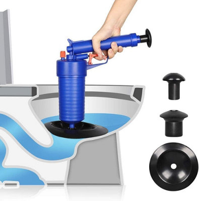 High Pressure Air Drain Pump Pipe Dredge Tool - Kitchen and Bathroom Sink Plunger with 4 Suckers Eco-Friendly Drain Cleaning