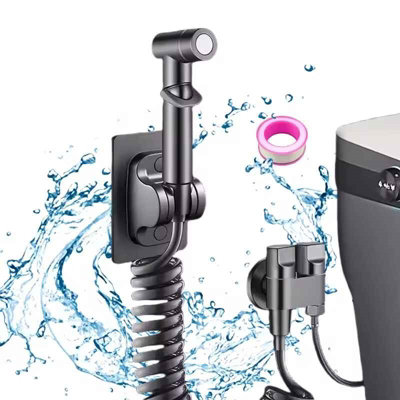 High Pressure Bidet Spray Gun Set Handheld Toilet Cleaner Hygienic ...